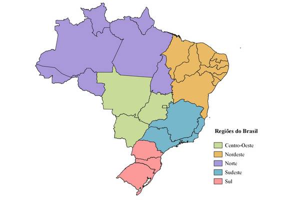 Mapa do Brasil  Geografia - site efuturo.com.br
