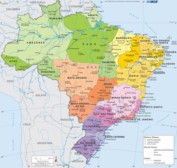 Conhecendo a localização dos estados do Brasil 