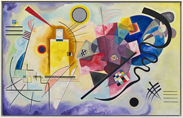 Kandinsky: amarelo, azul, vermelho  Montar o quebra cabeça para descobrir a obra amarelo, azul, vermelho de kandinsky - site efuturo.com.br