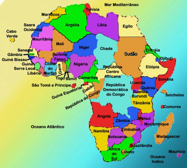Mapa da África  Coloque e ordem as peças e forme o mapa do continente que estamos estudando. - site efuturo.com.br