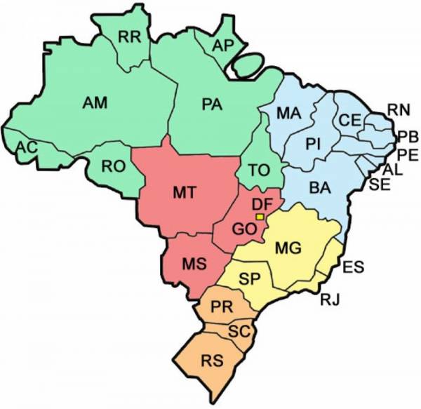 Quebra-Cabeça  mapa do Brasil - site efuturo.com.br