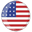 Imagem em formato de c�rculo com a bandeira dos Estados Unidos, no site � utilizada para escolhe o idioma Ingl�s.